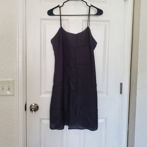 Vintage Nordstrom Linen Black Mini Dress